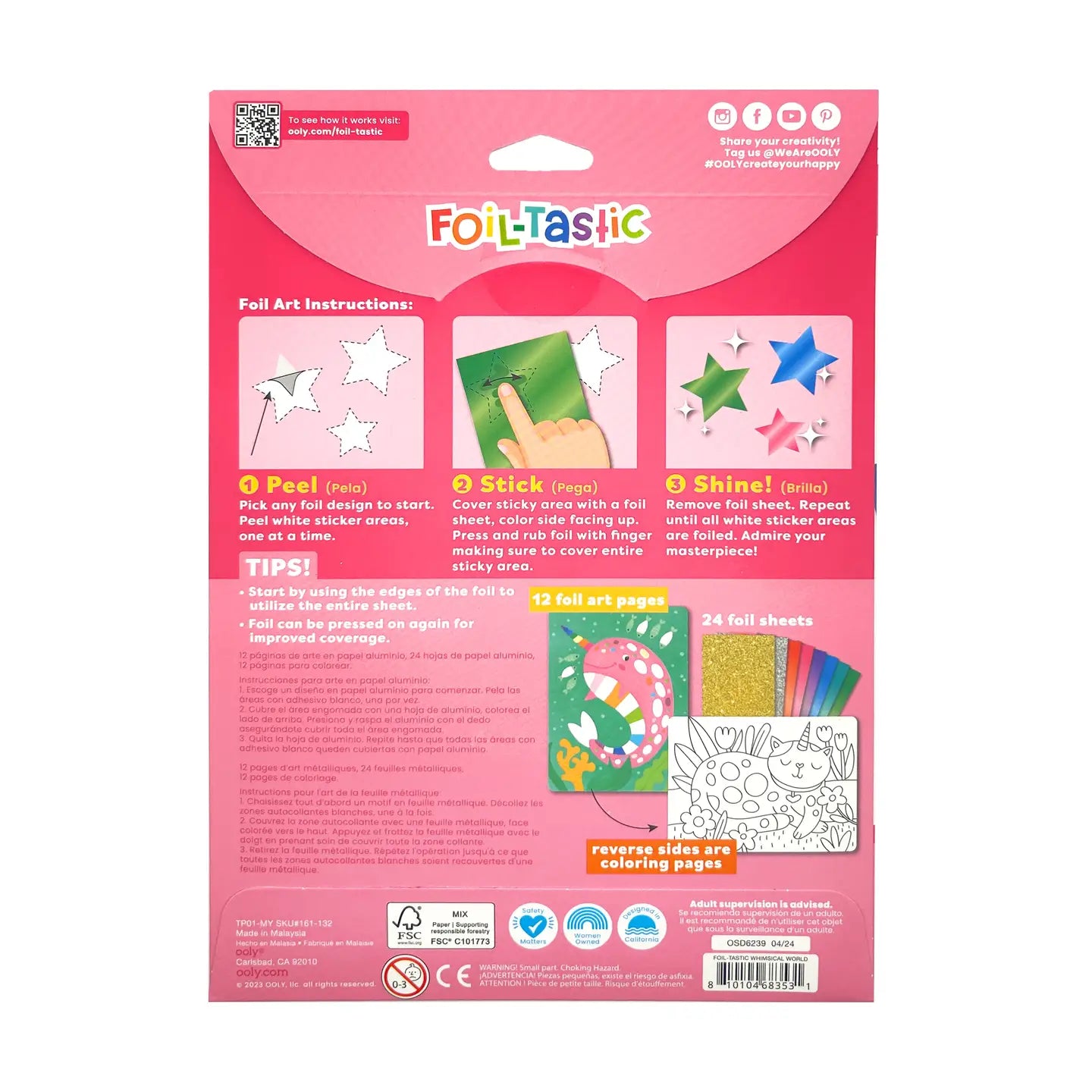 Foil art kit with whimsical characters image 4