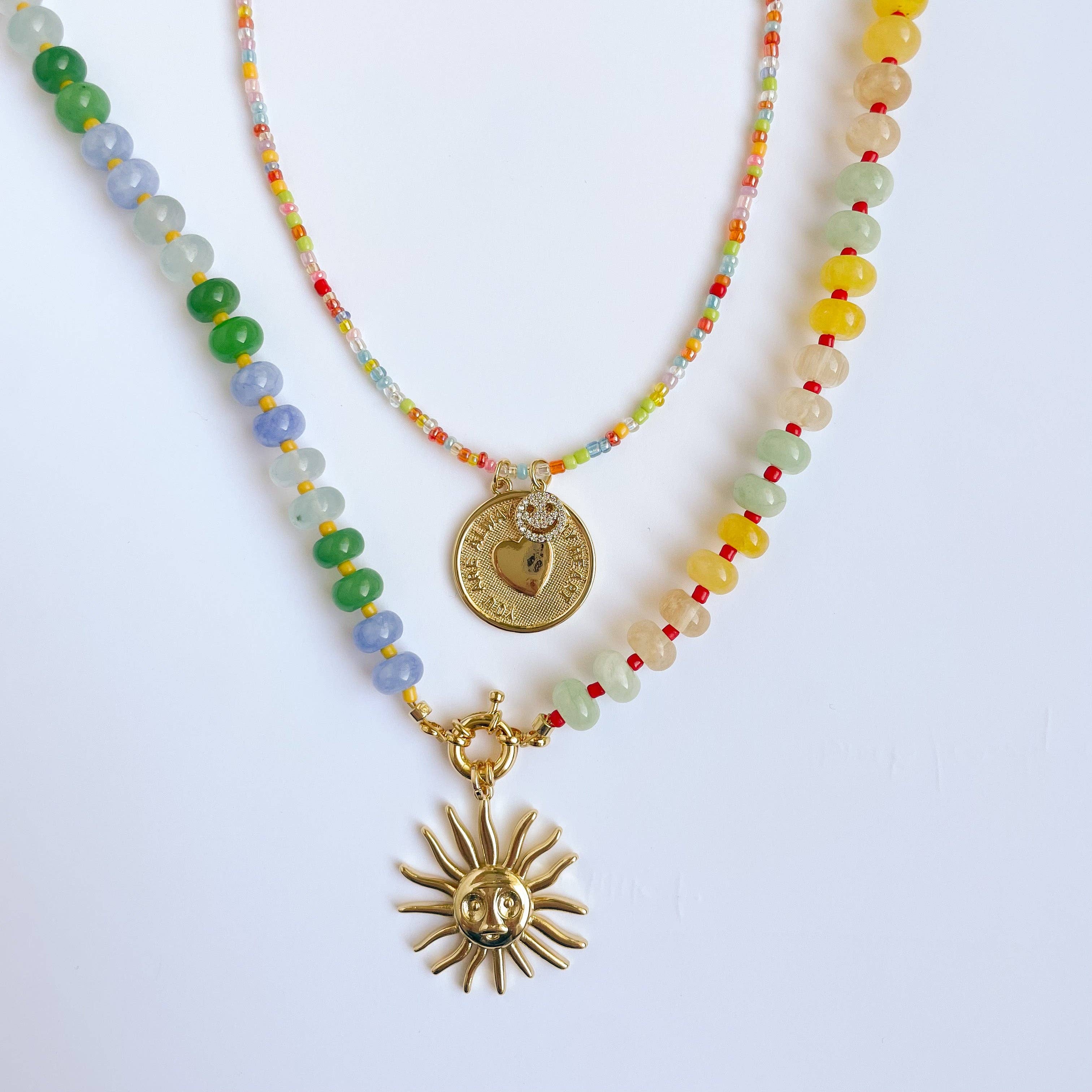 The Riviera Beaded Charm Necklace
