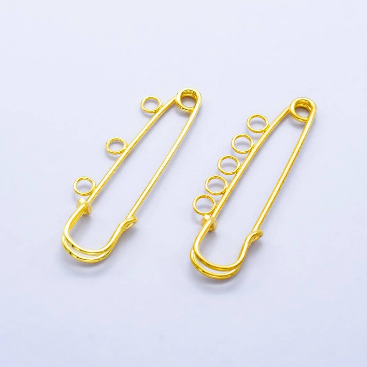24K Gold Filled Safety Pin Shoe Bag Charm Keychain Finding |