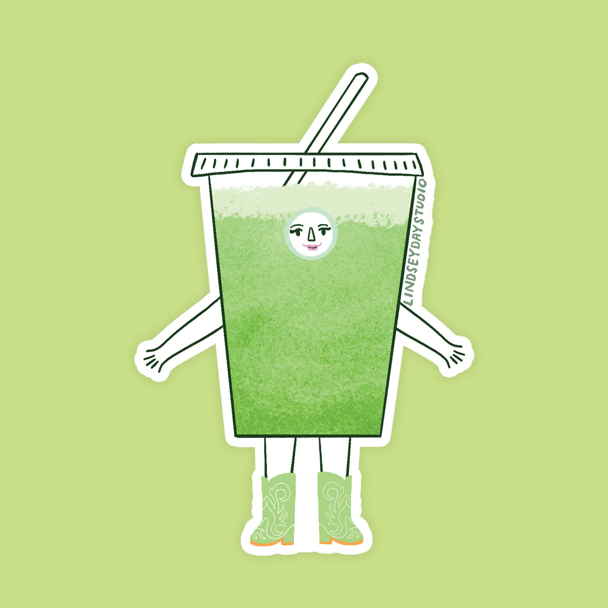 Molly Matcha Sticker, Funny Sticker, Food Sticker