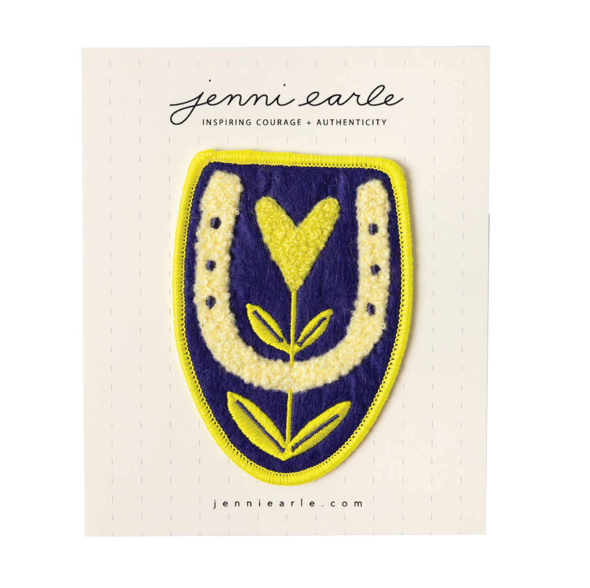Bloomin' love Chenille Patch Vintage Inspired Iron-On blue