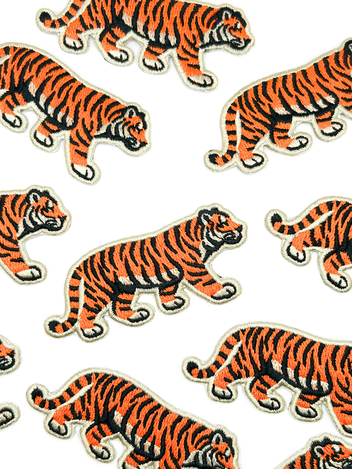 Tiger Embroidered Iron-On Patch