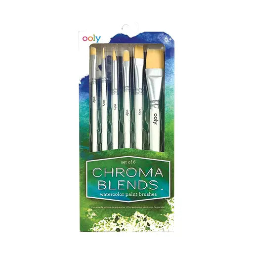 Chroma Blends Watercolor Paint Brushes - Set of 6 image 0