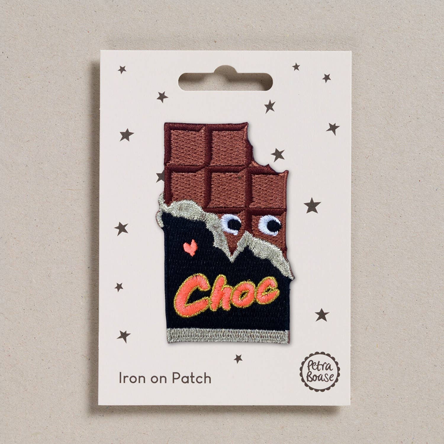 Love Choc | Chocolate Bar Iron-On Embroidered Patch
