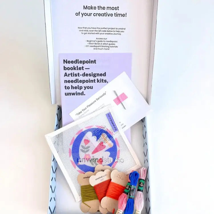 Noon Folk Bird Needlepoint Ornament Kit image 2