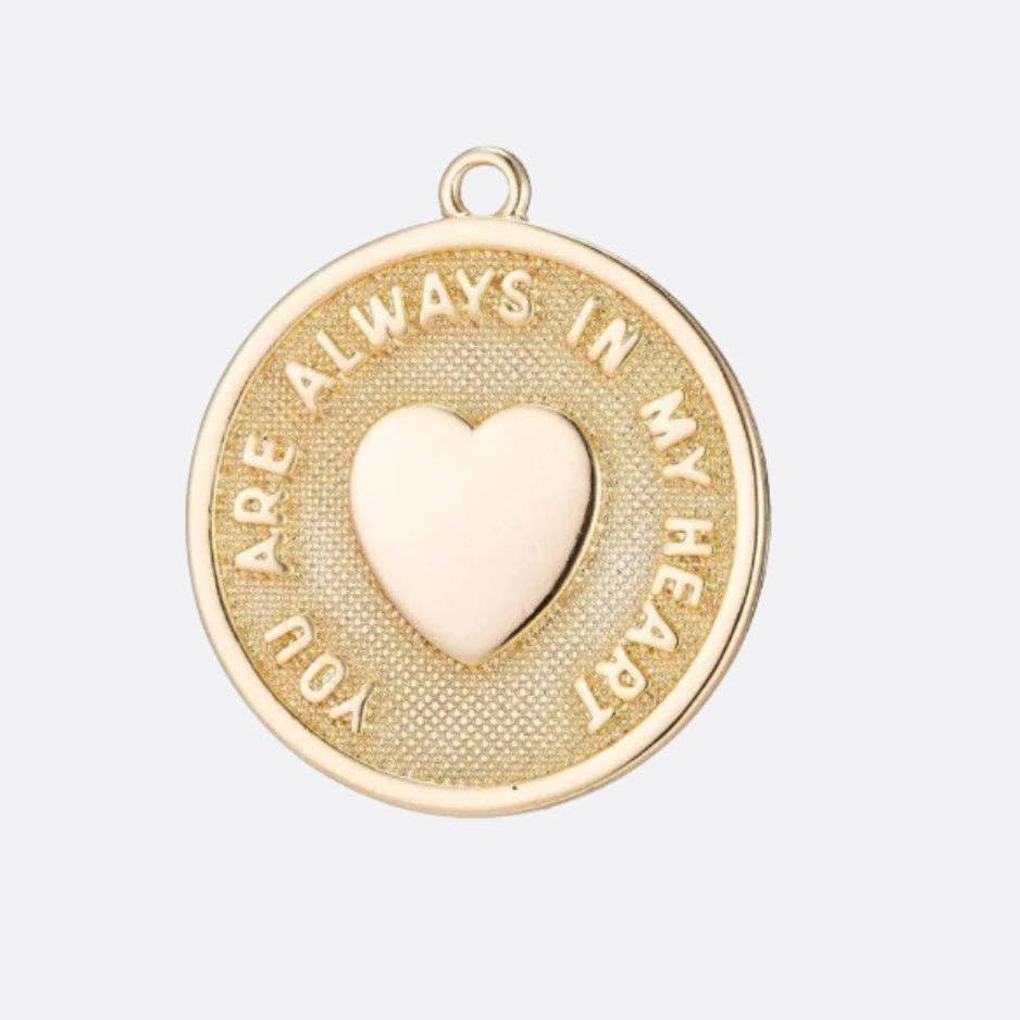 Gold Heart Forever Token Charm