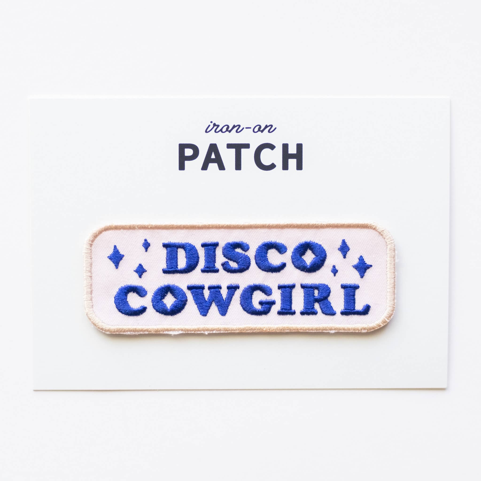 Disco Cowgirl Embroidered Iron on Patch