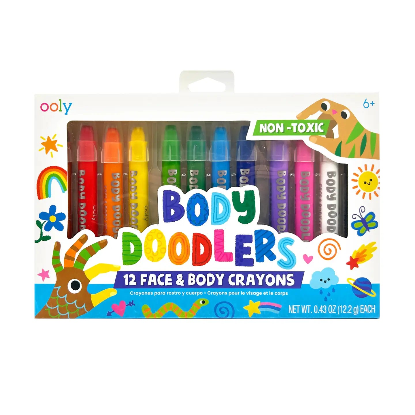 Body Doodlers: Face & Body Crayons- Set of 12 image 0