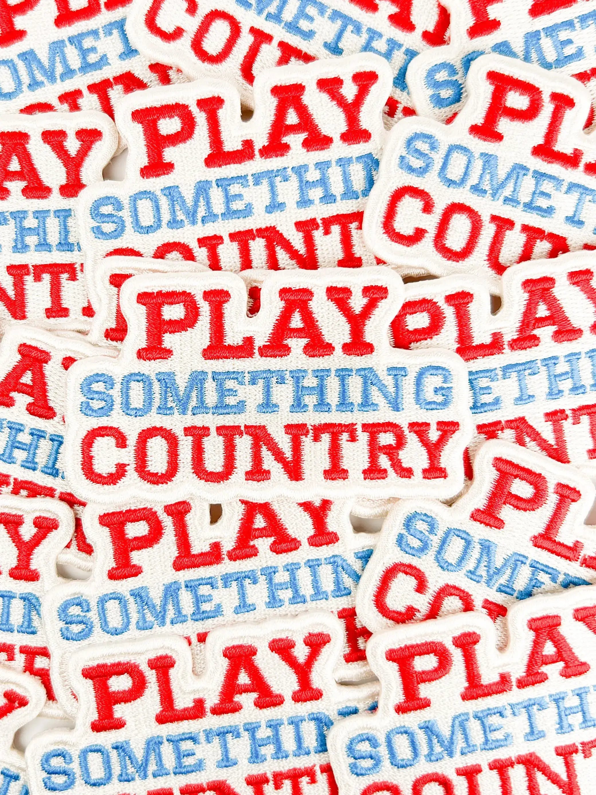 Play Something Country Patch – Embroidered Iron-On Music Fan