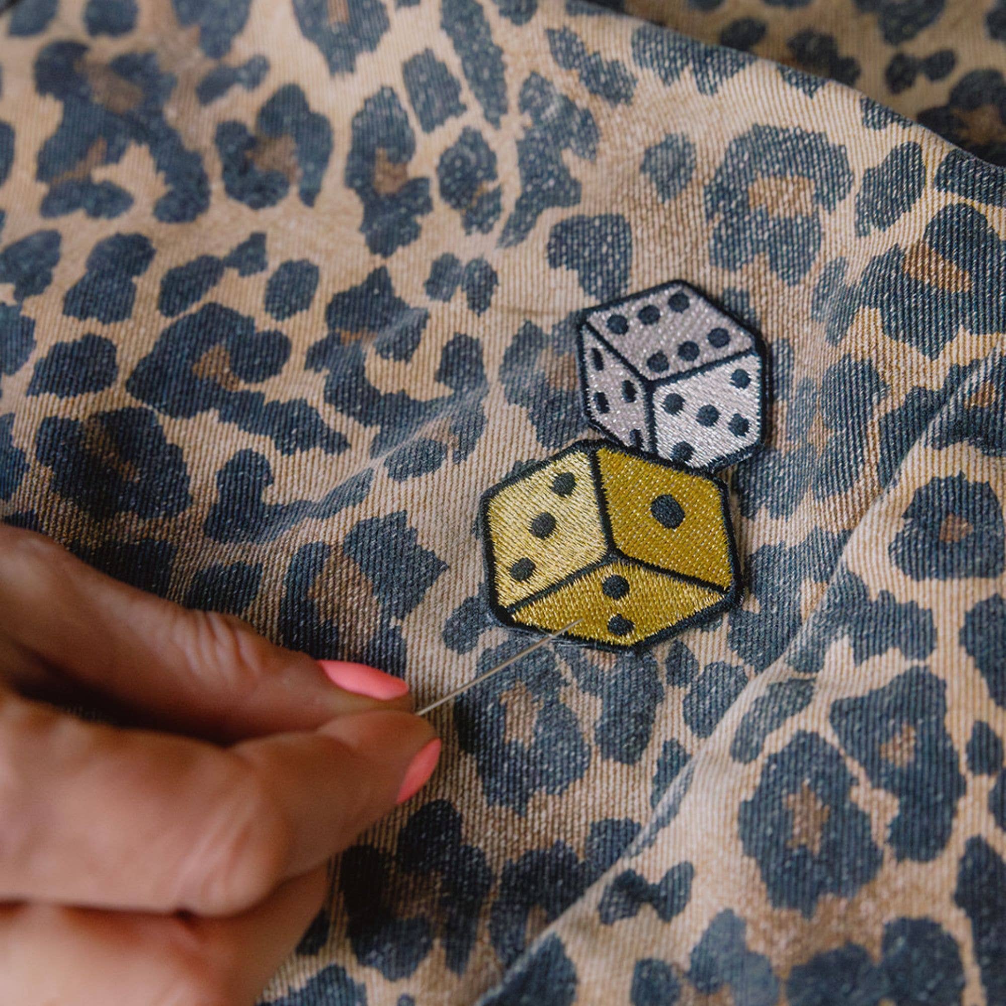 Dice Iron-On Embroidered Patch