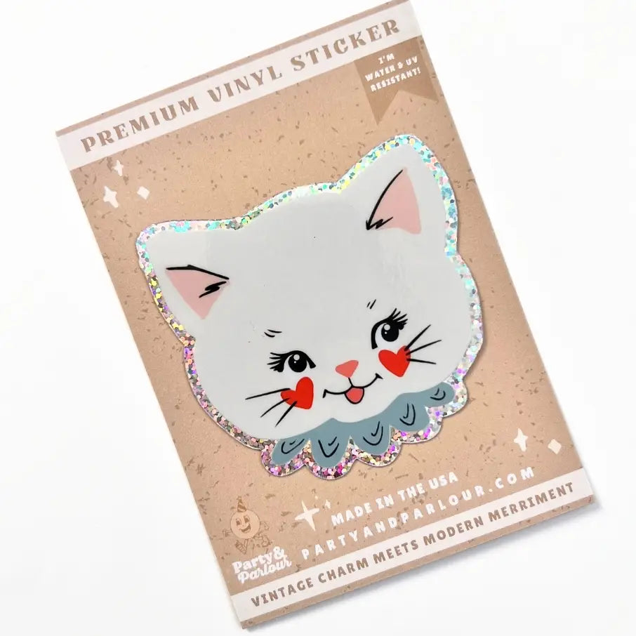 Party & Parlour Vintage Clementine Kitty Cat Sticker image 0