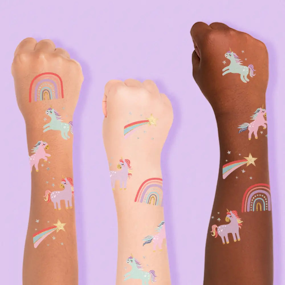 Flash Tats: Enchanting Unicorns Variety Set - Temporary Tattoo image 1