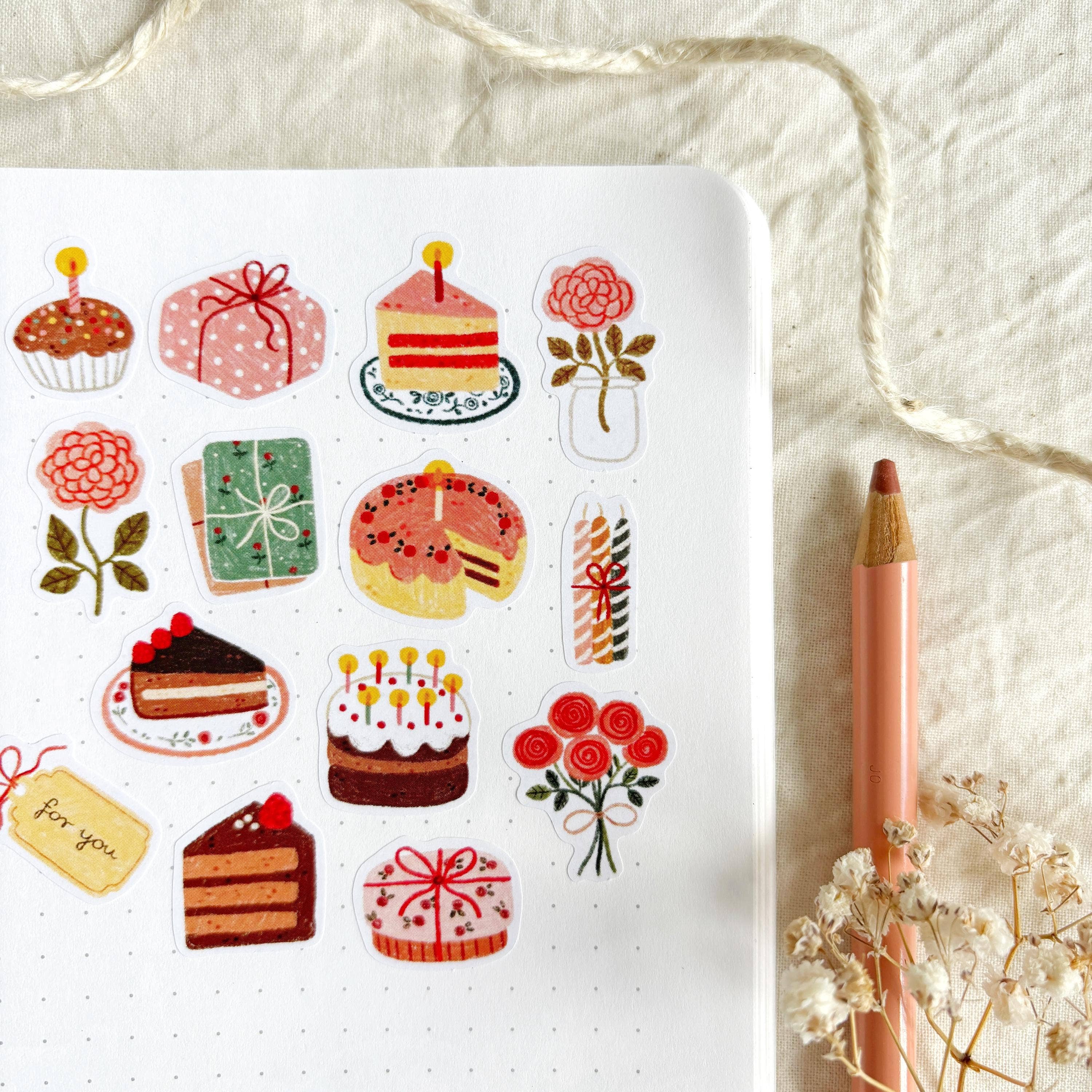 Sweet Birthday - Planner & Journal Stickers | A6 Matte Paper