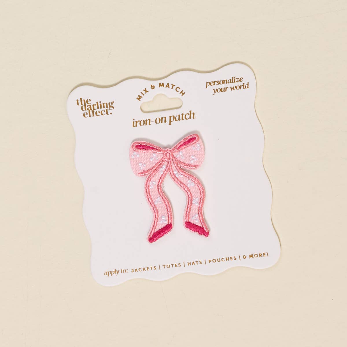 Mix & Match Iron-On Patch–Bow Pink