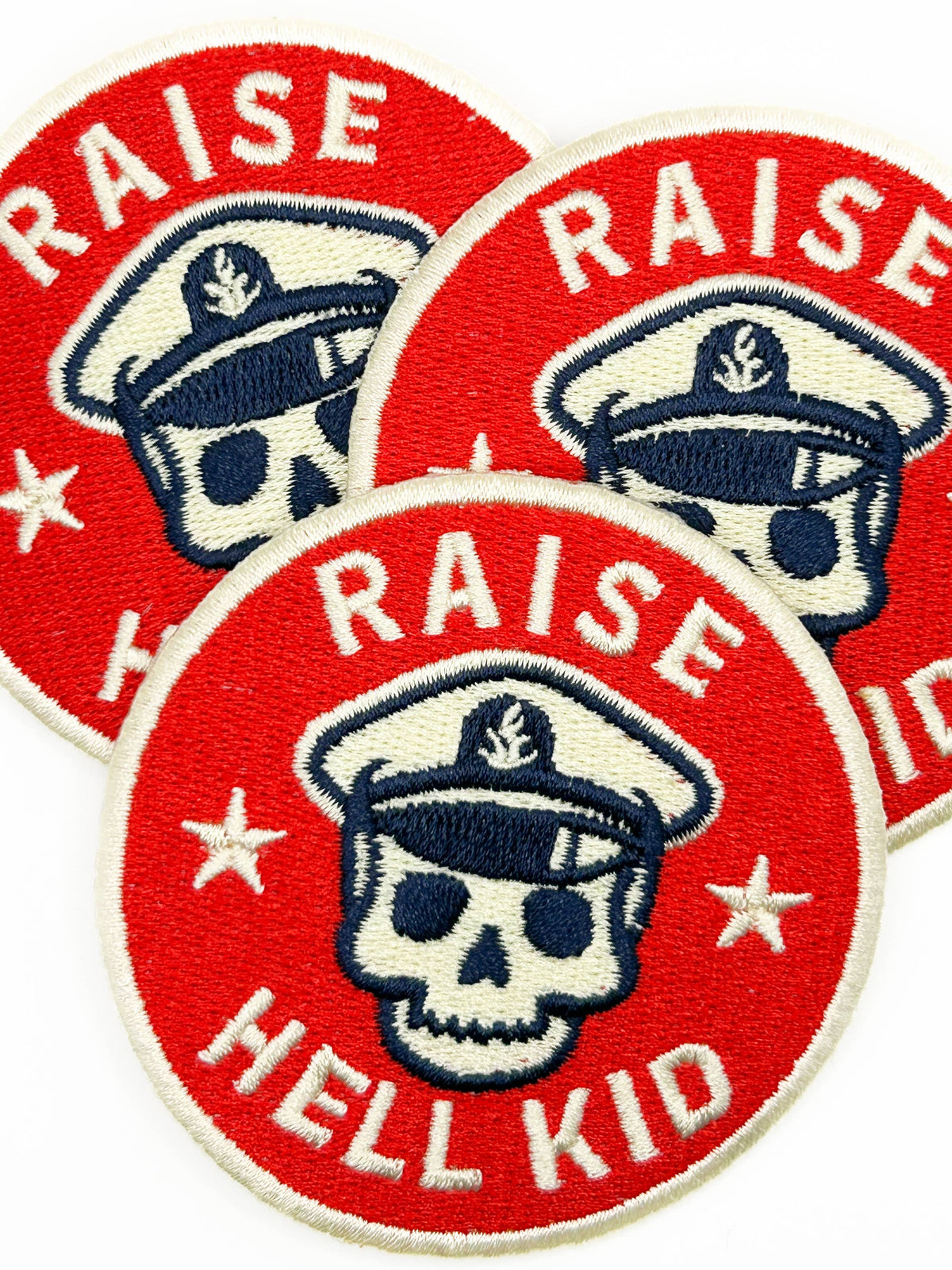 Raise Hell Kid Patch Embroidered Iron-On for Clothing & Hats