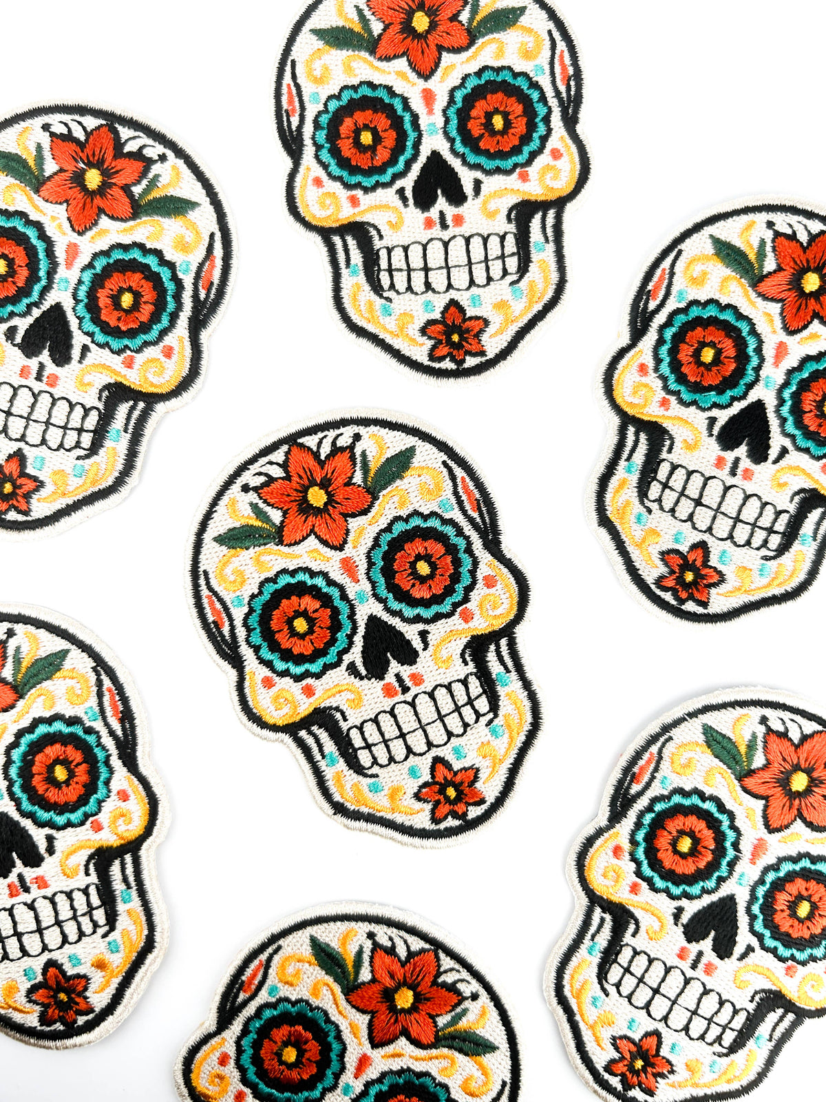 Sugar Skull Patch | Day of the Dead Embroidered Iron On