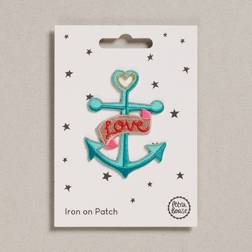 Love Anchor Iron-On Embroidered Patch