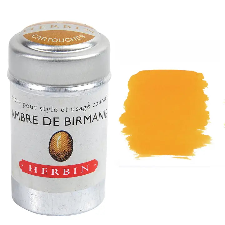 Herbin Fountain Pen Ink Cartridges - Tin of 6 image 0