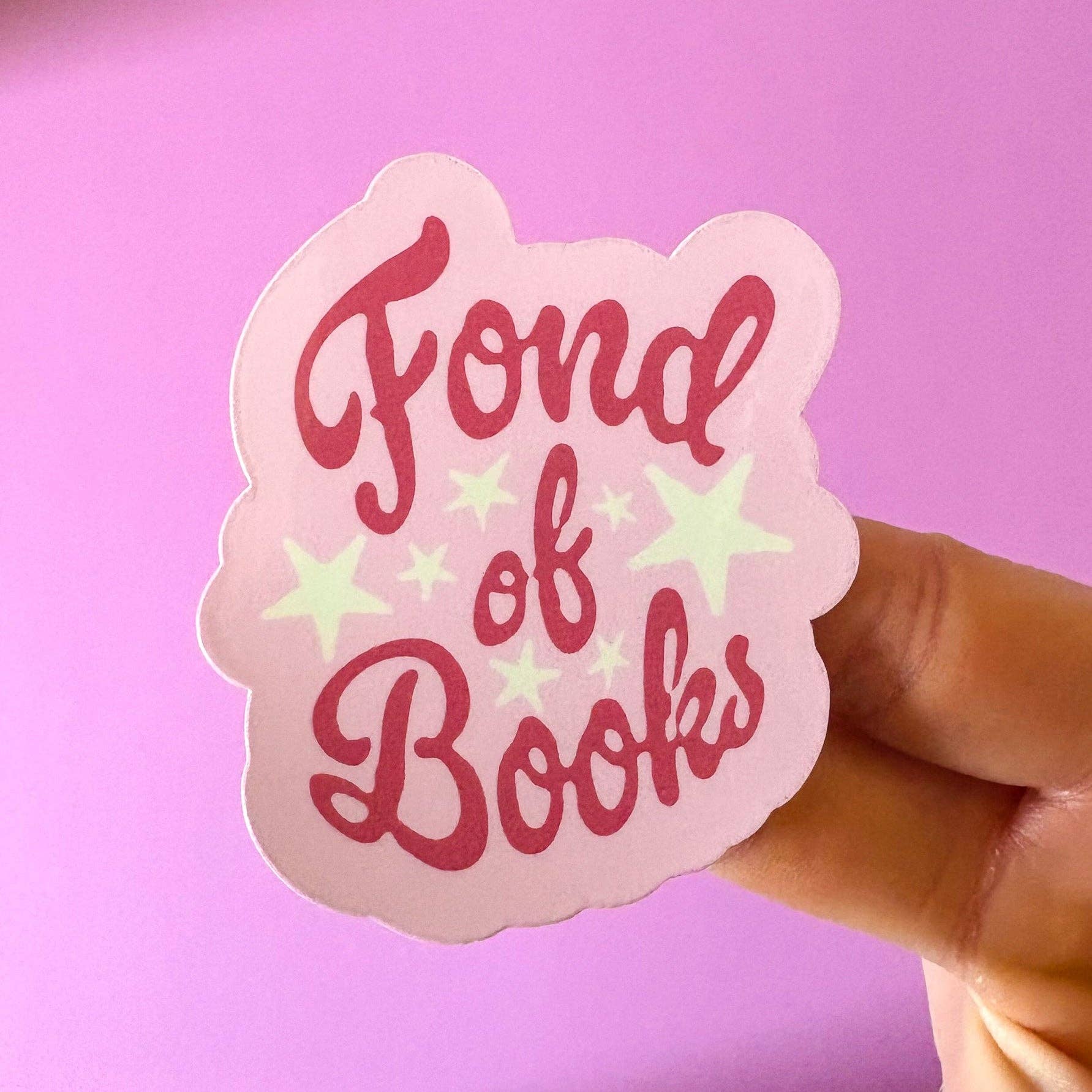 Fond of Books Vinyl Sticker