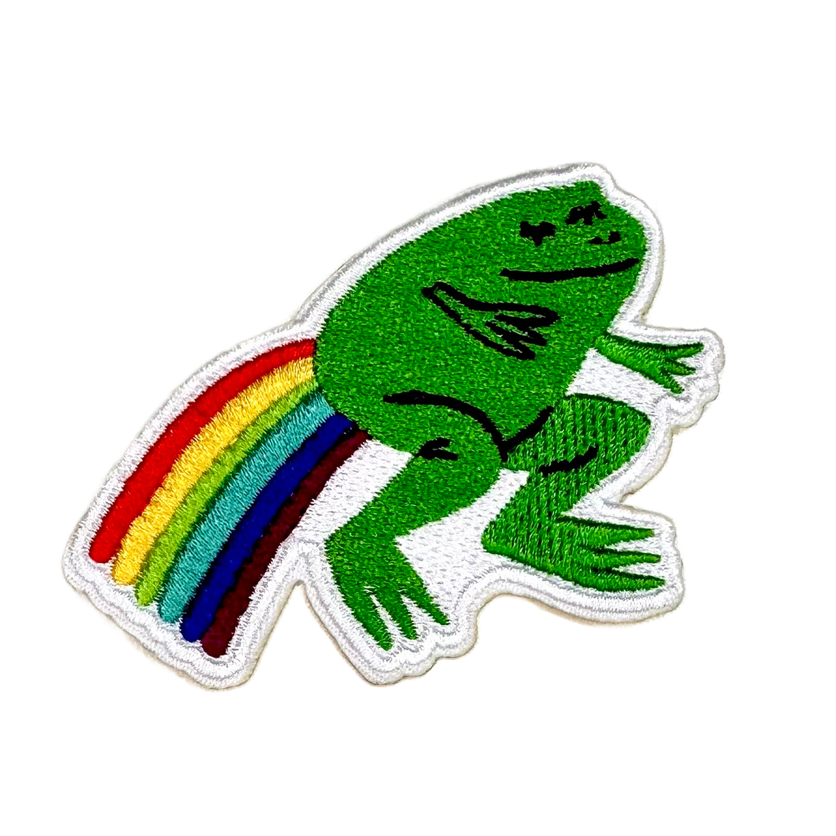 Rainbow Frog Embroidered Patch
