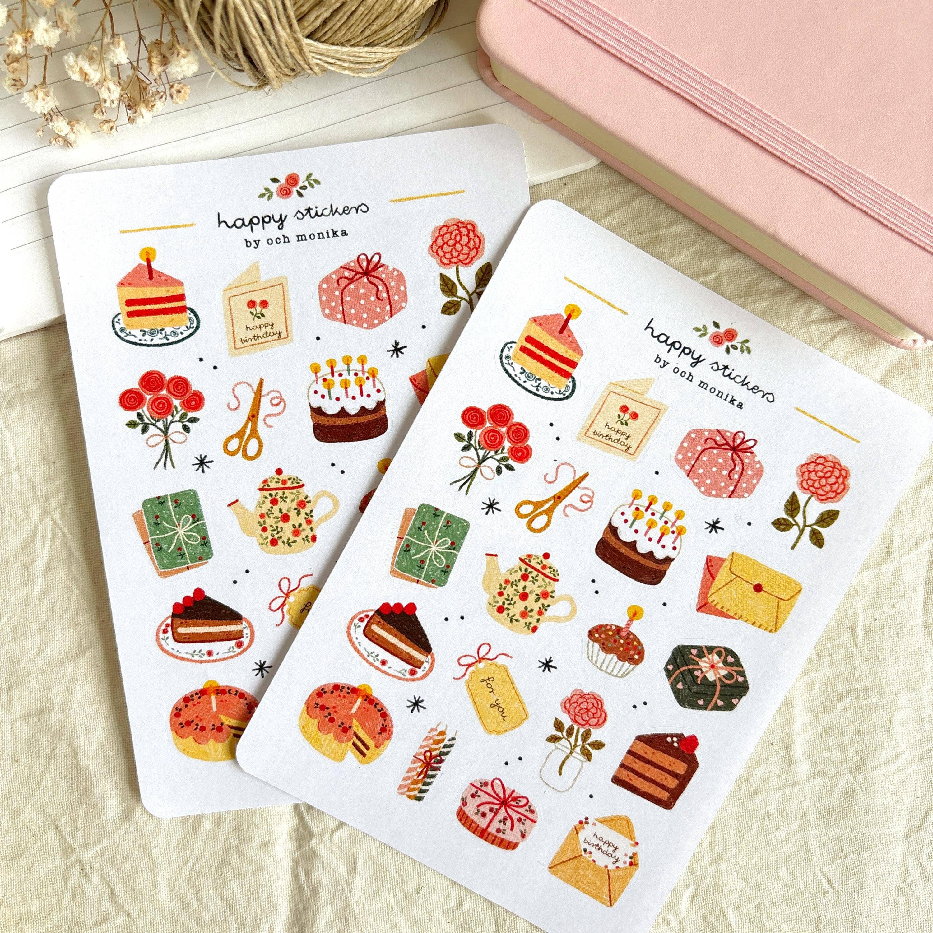 Sweet Birthday - Planner & Journal Stickers | A6 Matte Paper