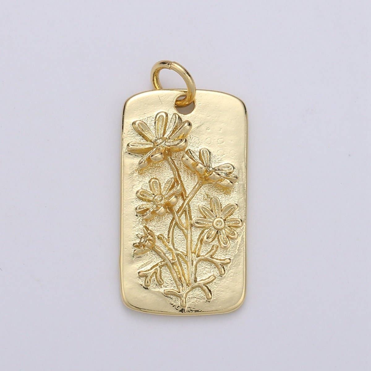 Daisy Flower Charms, Gold Daisy Pendant, Dainty Daisy Charm, Small Wild Flower Charm for Necklace Floral Flower Tag Jewelry