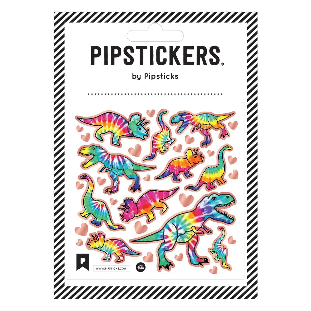 Tie Dye T-Rex Pipstickers 4x4 image 0