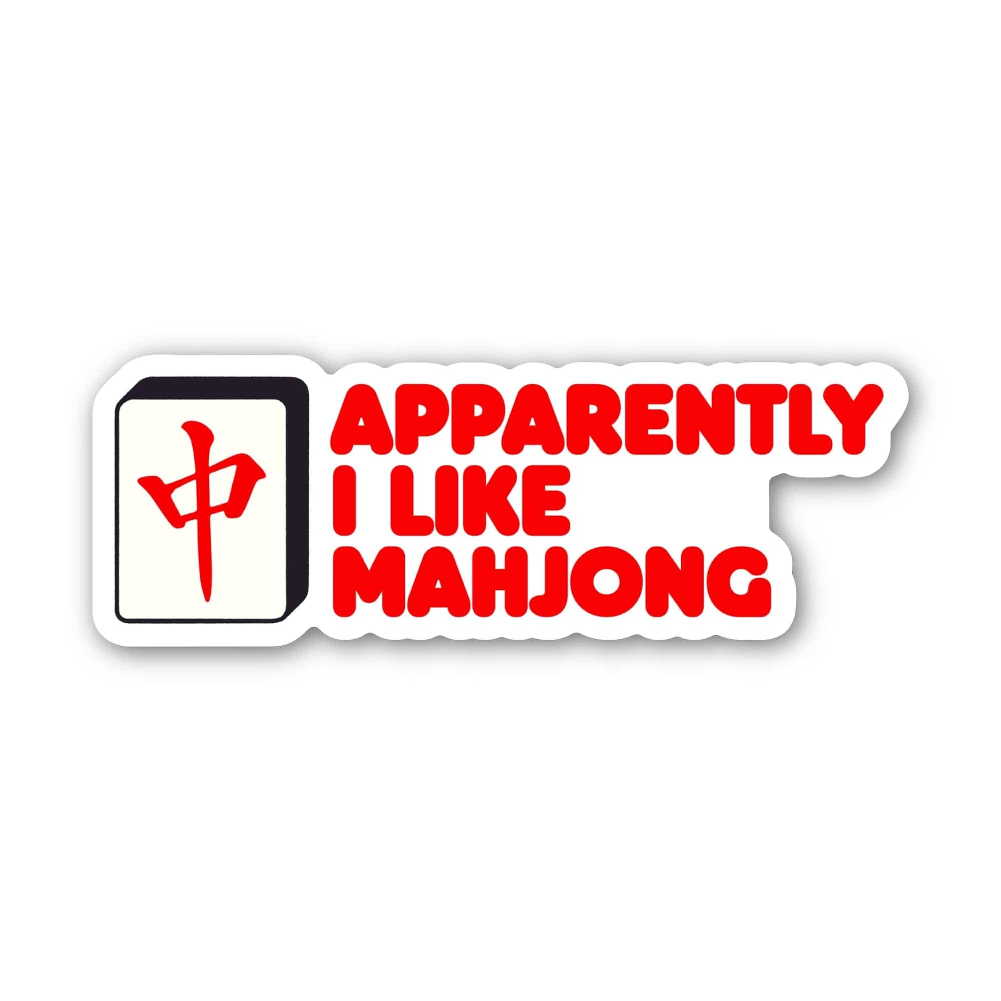 Apparently I Like Mahjong Sticker