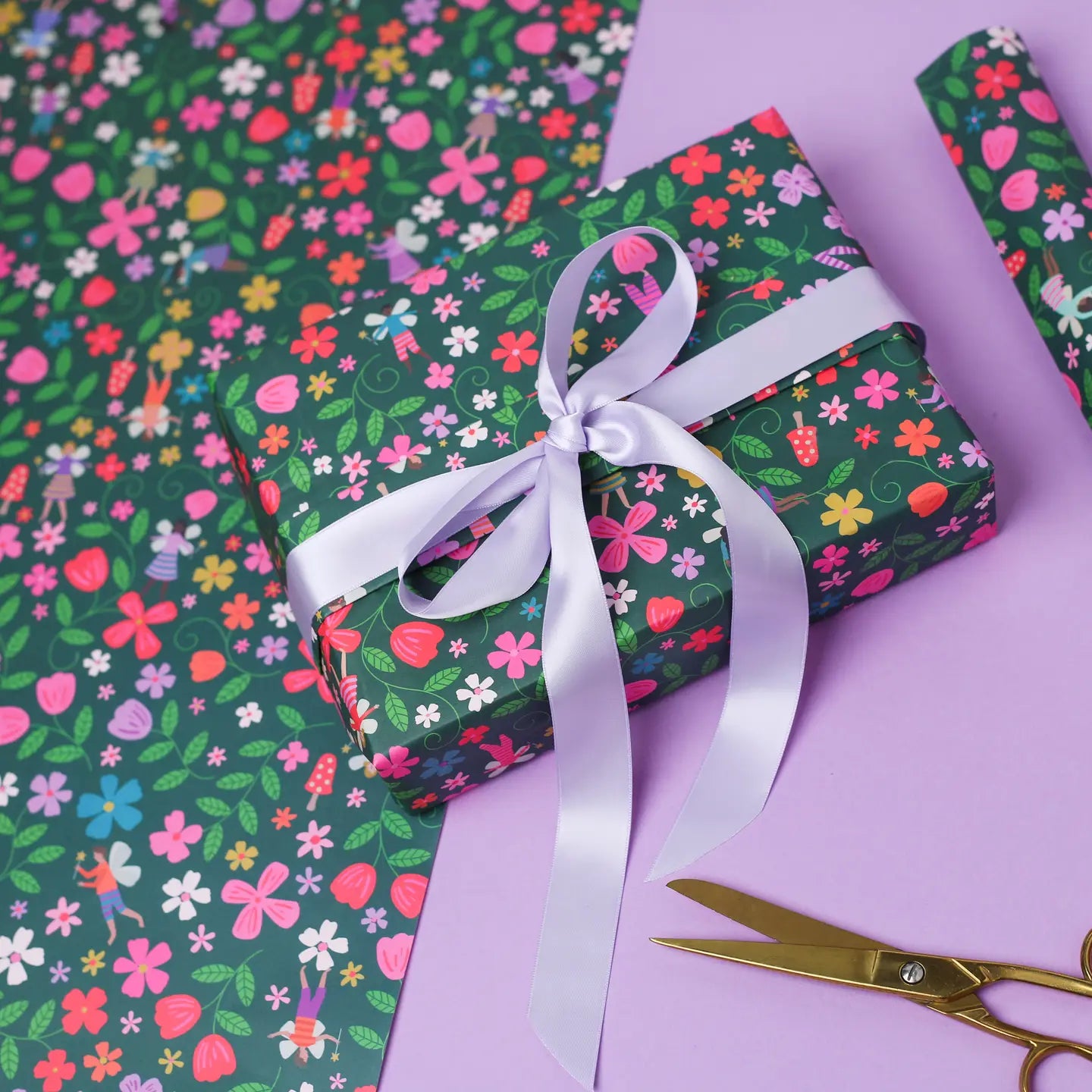 Fairy Garden Wrapping Paper | Kids Wrap | Children's Wrap image 0