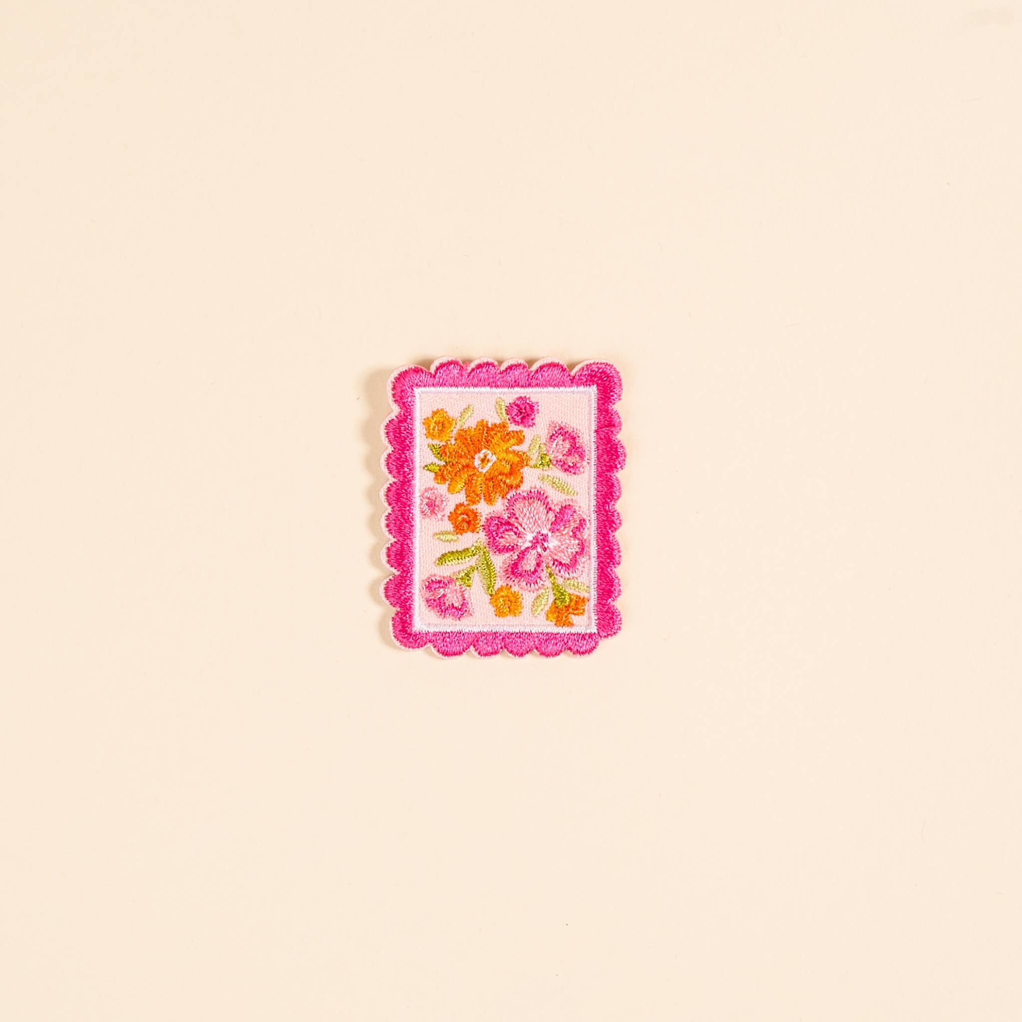 Mix & Match Iron-On Patch–Petal Postage Stamp