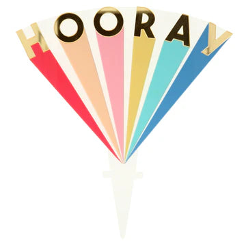 Hooray Acrylic Cake Topper by Meri Meri image 1