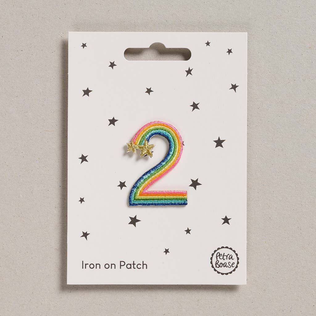 Iron on Patch Rainbow Number - Two