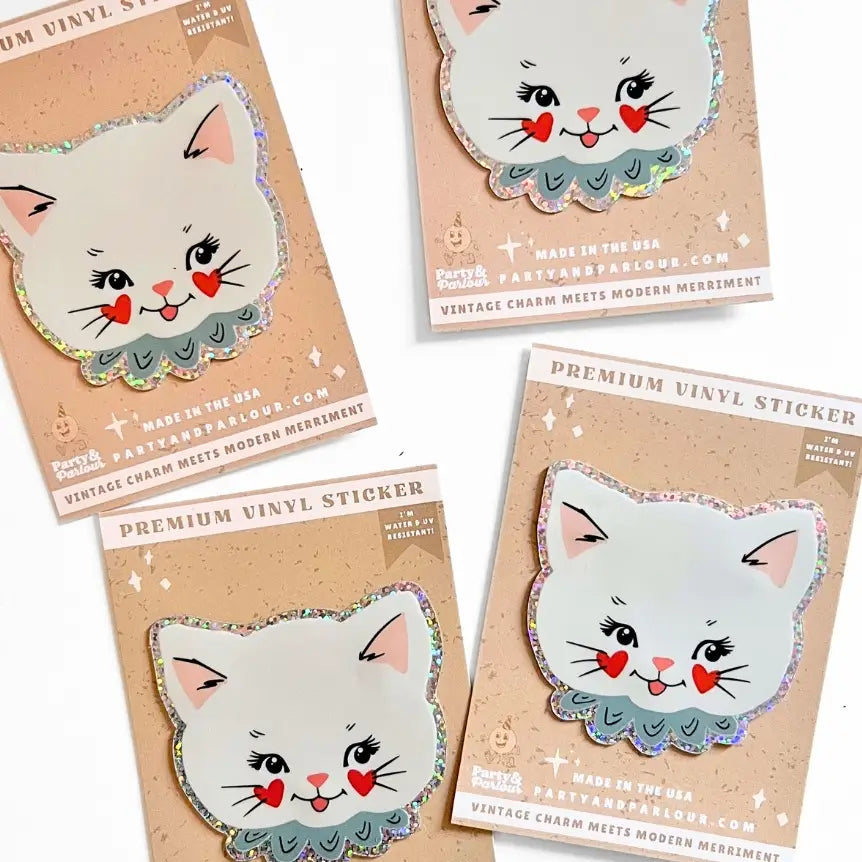Party & Parlour Vintage Clementine Kitty Cat Sticker image 1