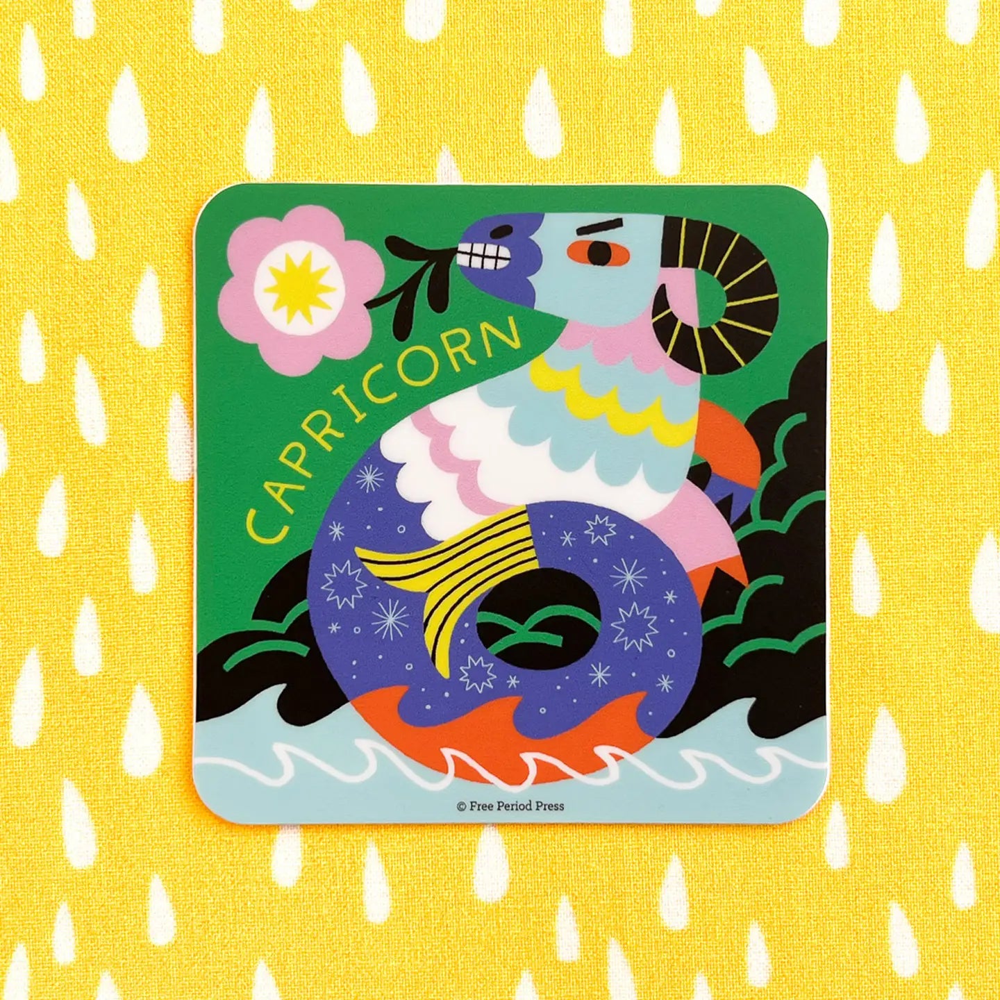 Capricorn Zodiac Vinyl Decal Sticker | Mythical Sea-Goat image 0