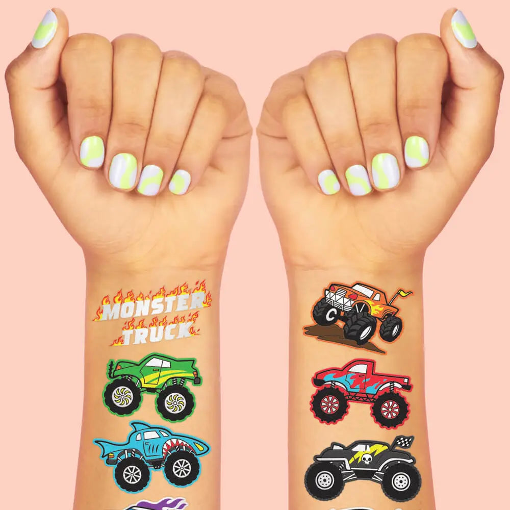 Monster Truck Party Foil Kids Temporary Tattoos - Petit Fetti image 3
