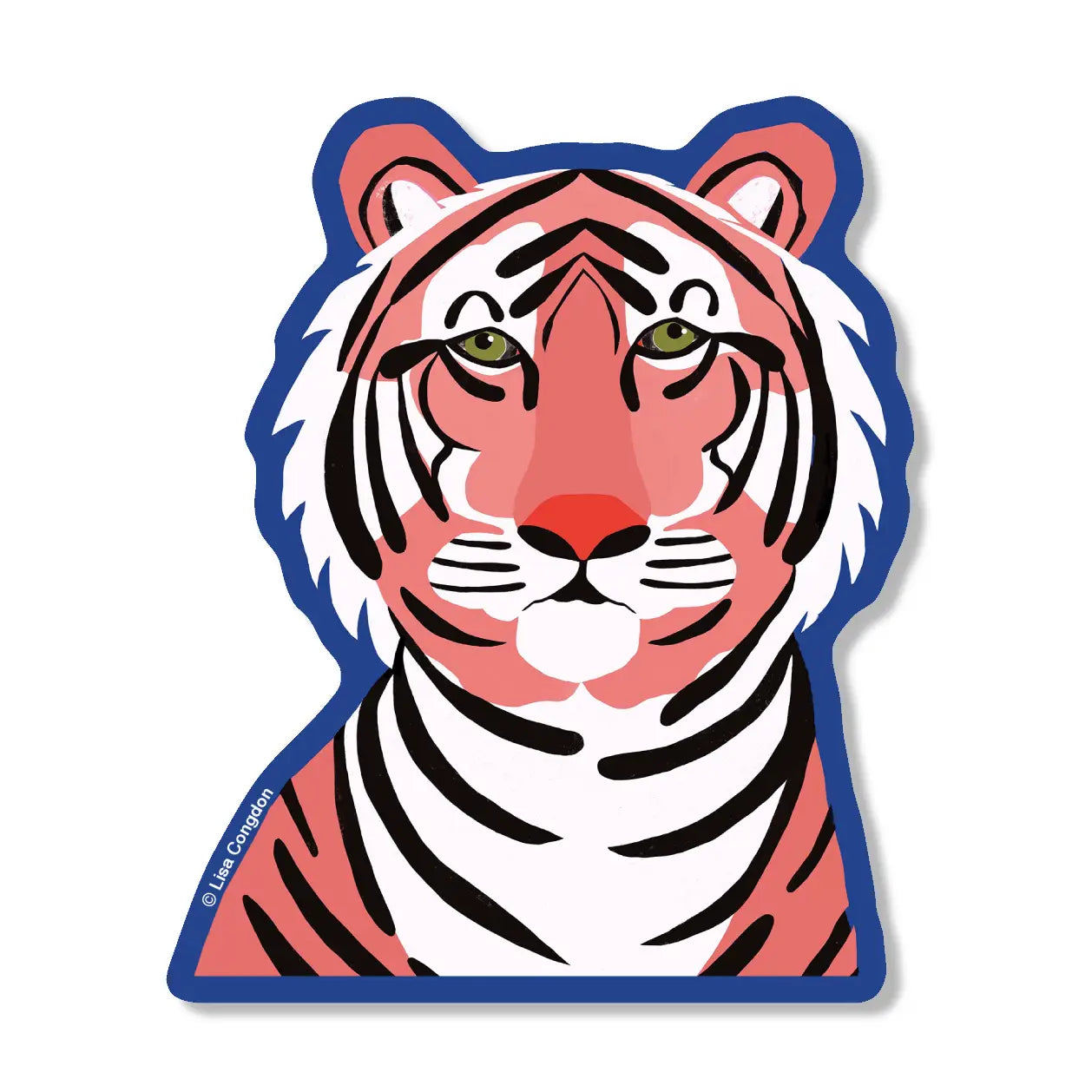 Pink Tiger Large Sticker image 0