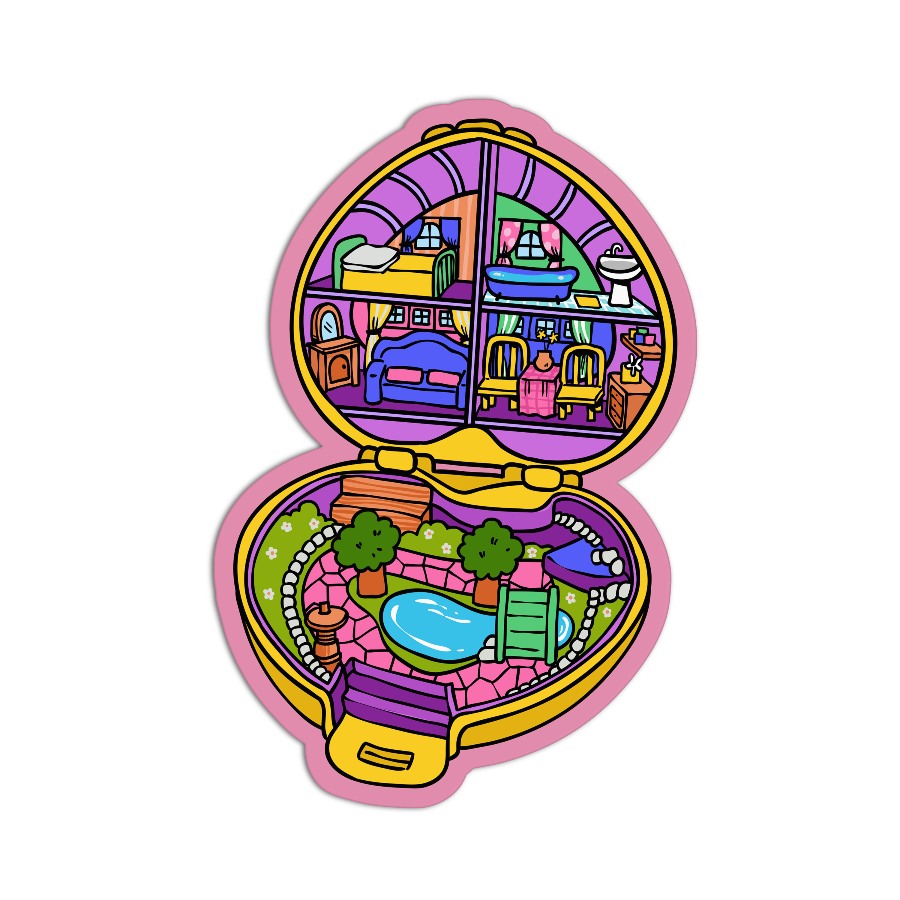 90's Pocket Toys Vinyl Textured Sticker