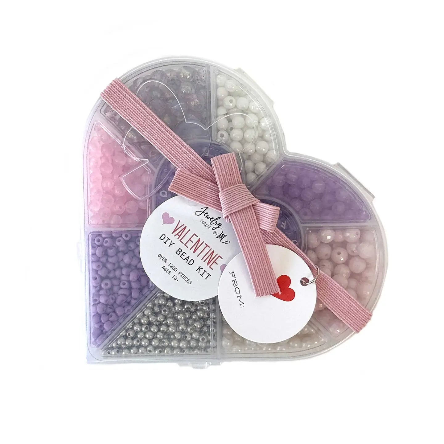 Purple Valentine Heart Box Diy Bead Kit image 1