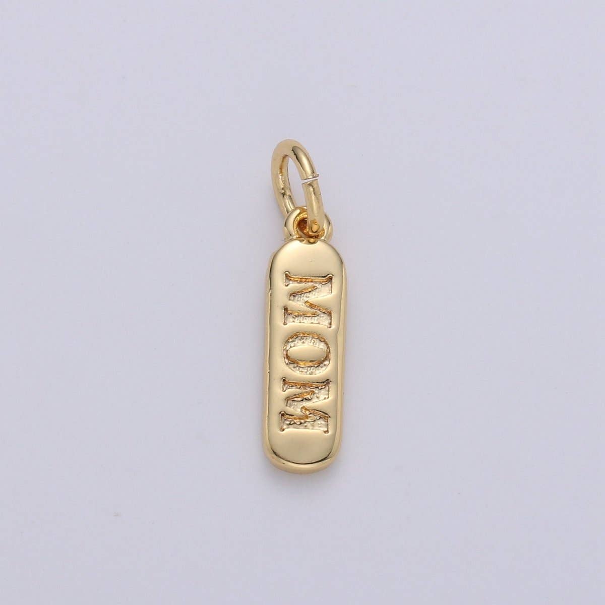 Dainty Gold Pill Bar Pendant, love mom hope happy chill words charm, 14K Gold Filed Pendant for Bracelet Necklace Earring Component Supply | D-506, D-323-D-330, D-747