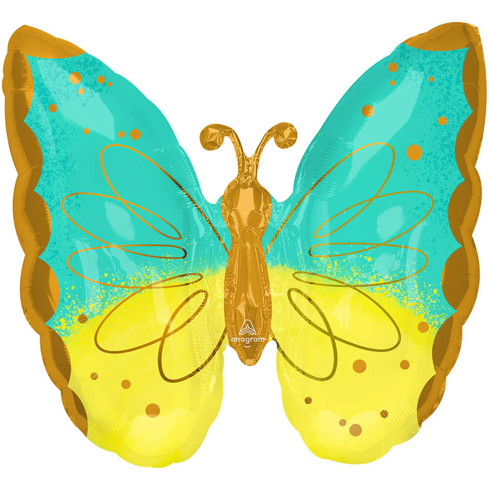 25 inch MINT & YELLOW BUTTERFLY image 0