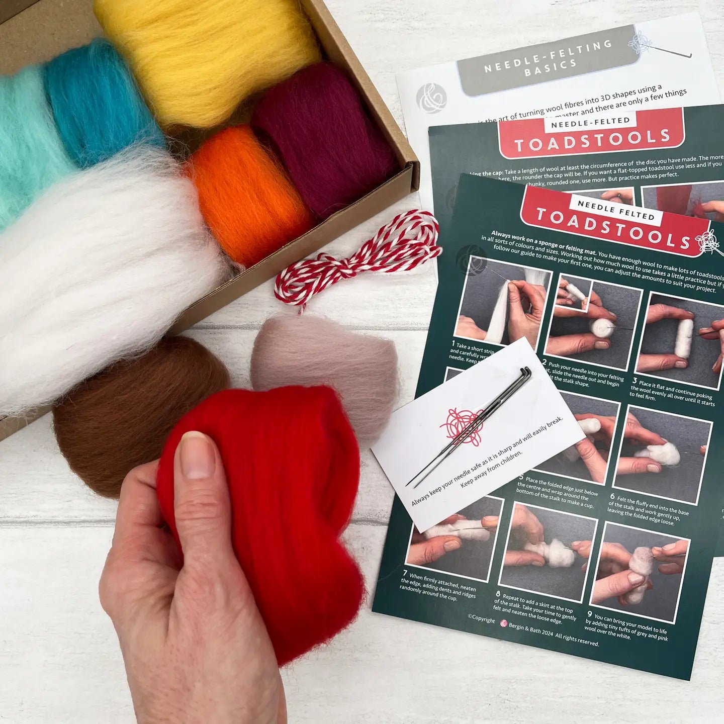 Needle Felting Kit - Toadstools image 2