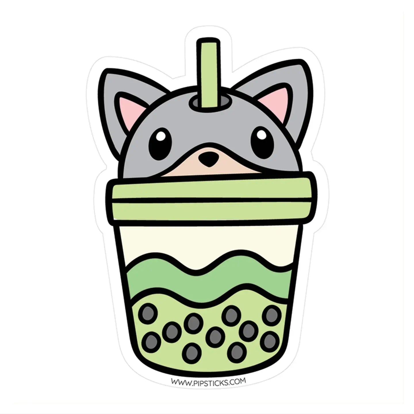 Boba Puppy Vinyl Sticker image 0