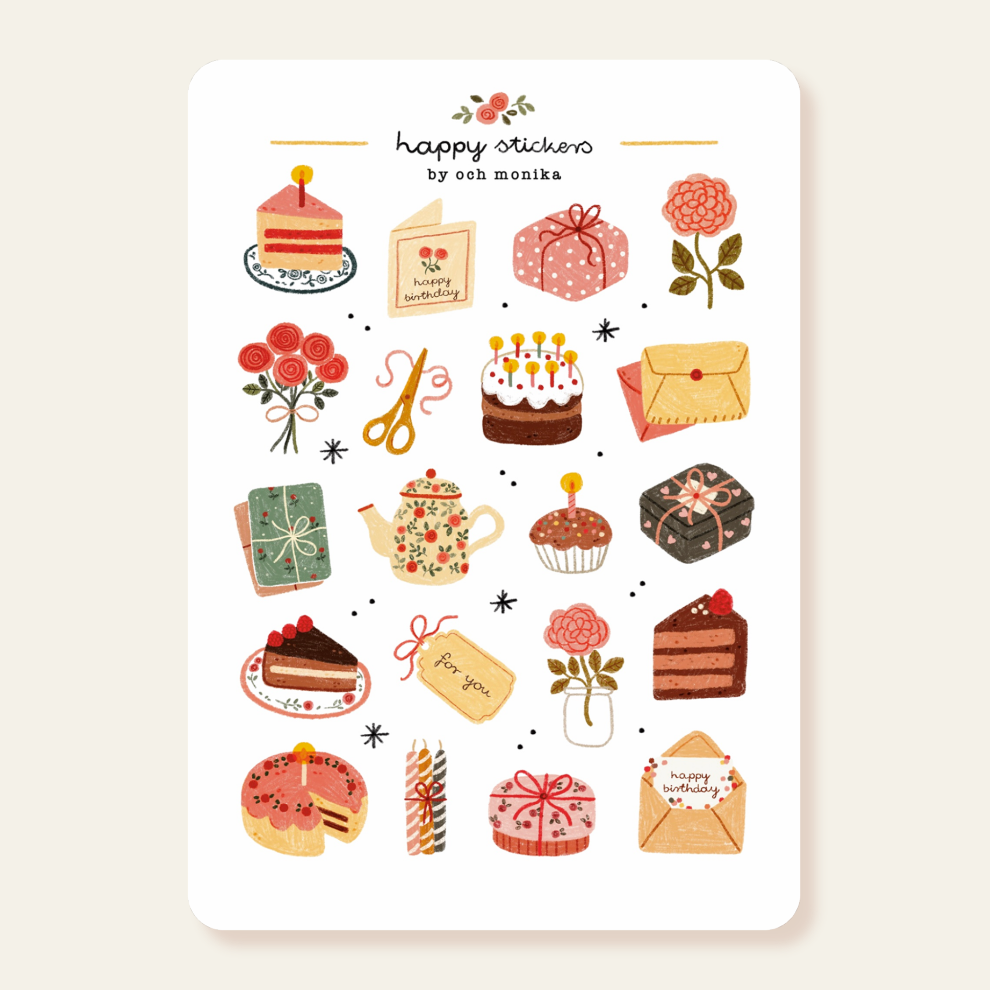 Sweet Birthday - Planner & Journal Stickers | A6 Matte Paper