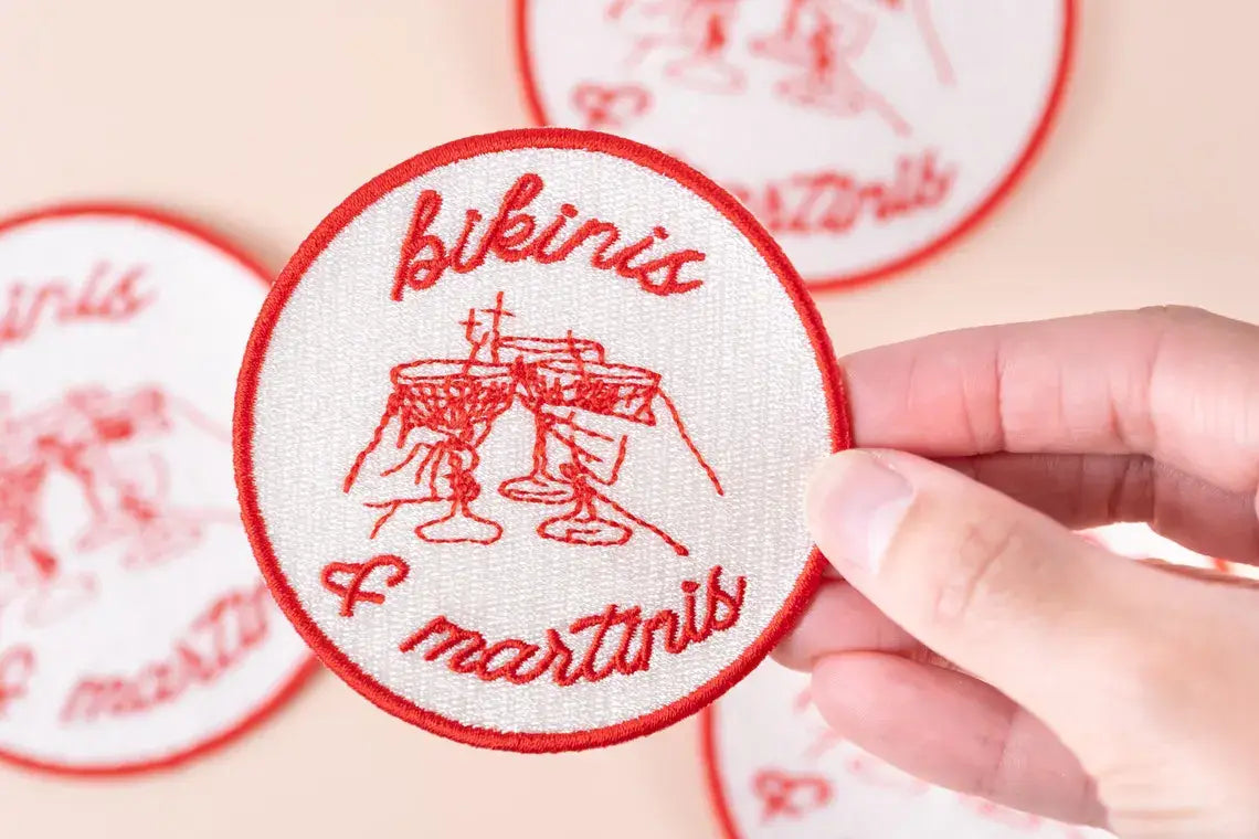Bikinis and Martinis Iron-On Patch Bachelorette Party, Bars