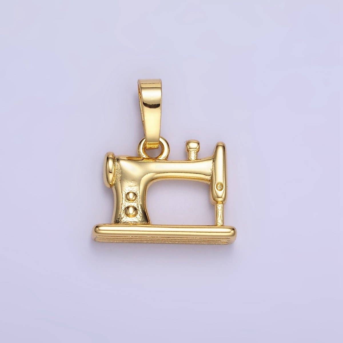 24K Gold Filled Sewing Machine Minimalist Appliance Pendant |