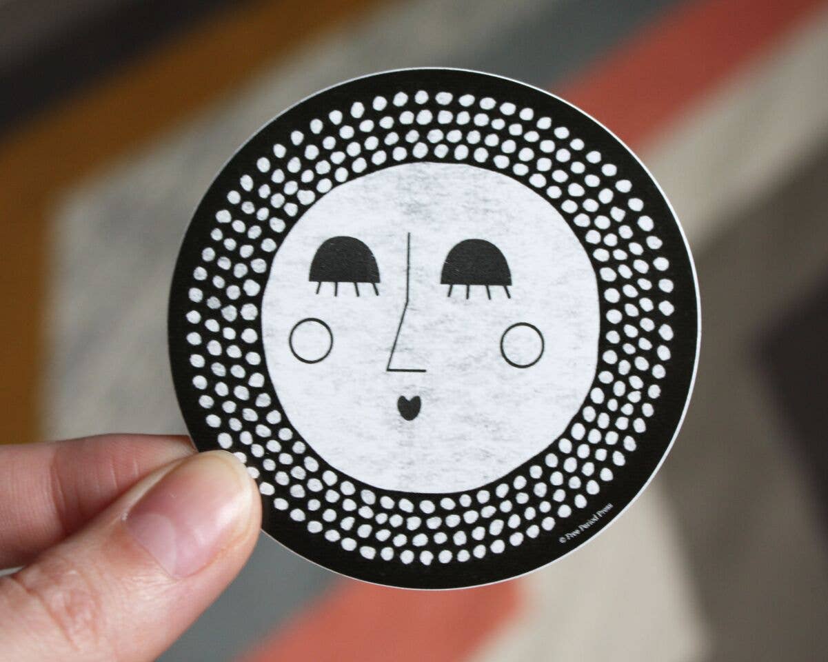 Sun Face Vinyl Decal Sticker