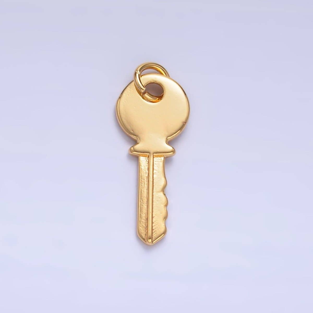 24K Gold Filled Minimalist Key Lock Charm in Gold & Silver |