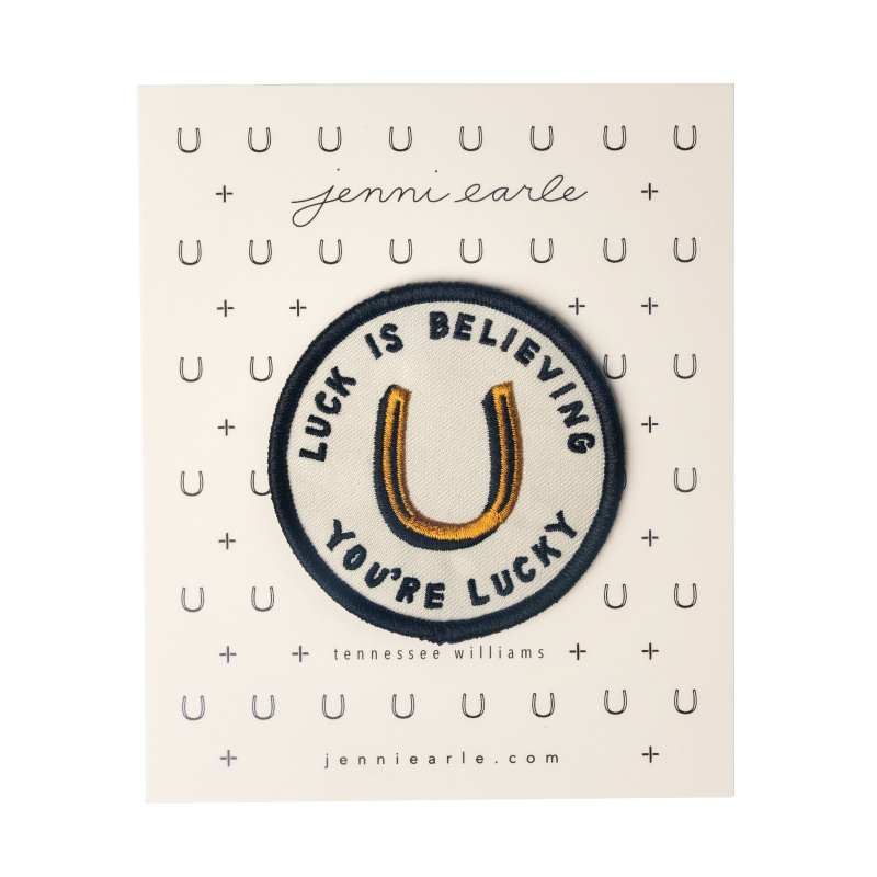 "good luck" Embroidered Patch  Vintage Inspired IronOn Patch