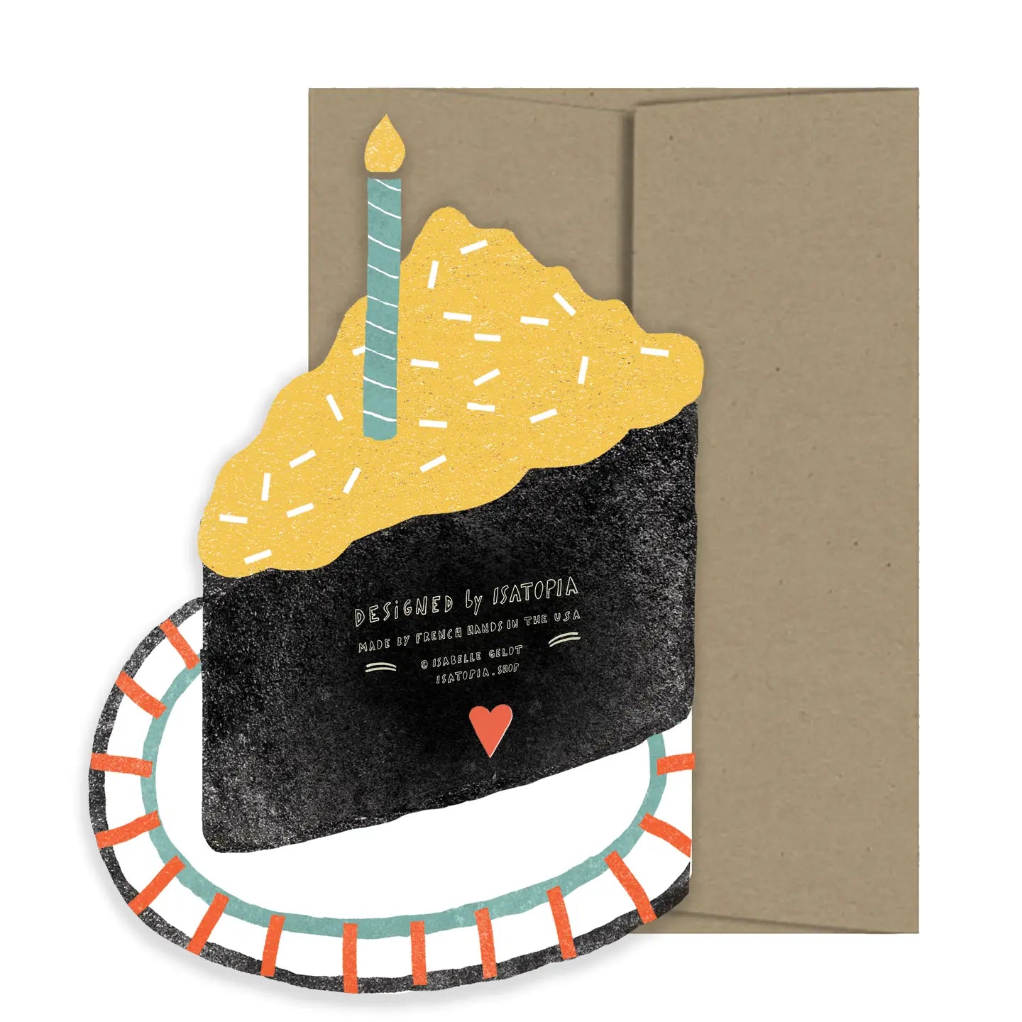 Piece of Cake Die Cut Birthday Card by Isatopia image 1