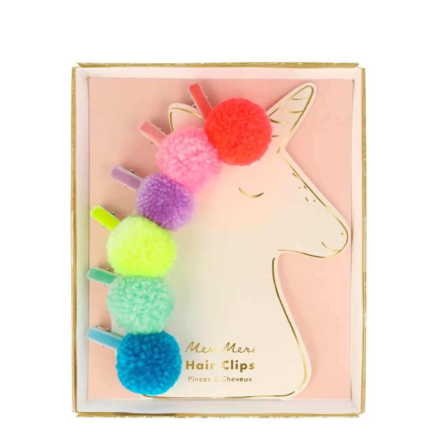 Pompom Unicorn Hair Clips image 0